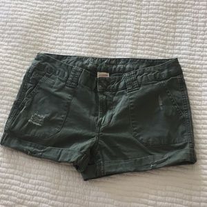 mossimo/target army green (olive) midi shorts